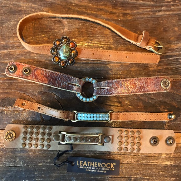 Leatherock Jewelry - Bundle of 4 LeatherRock Cuff Bracelets